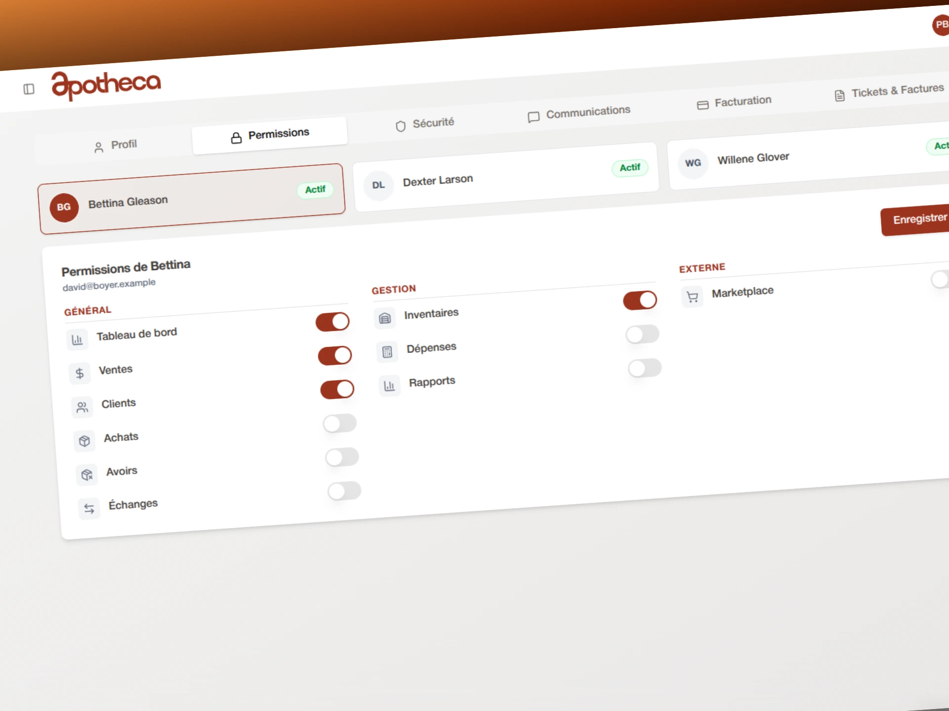 Sécurité & permissions